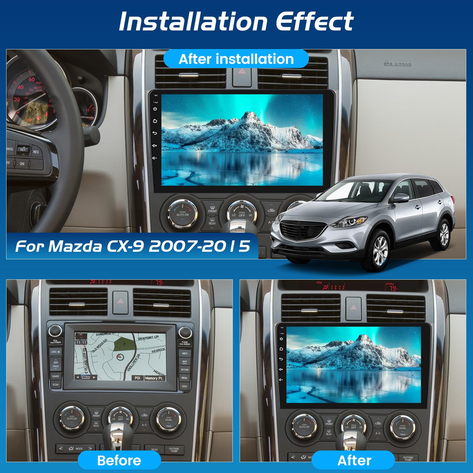 Amazon.com: NHOPEEW [4+64G] for Mazda CX-9 2007-2015 Android Car